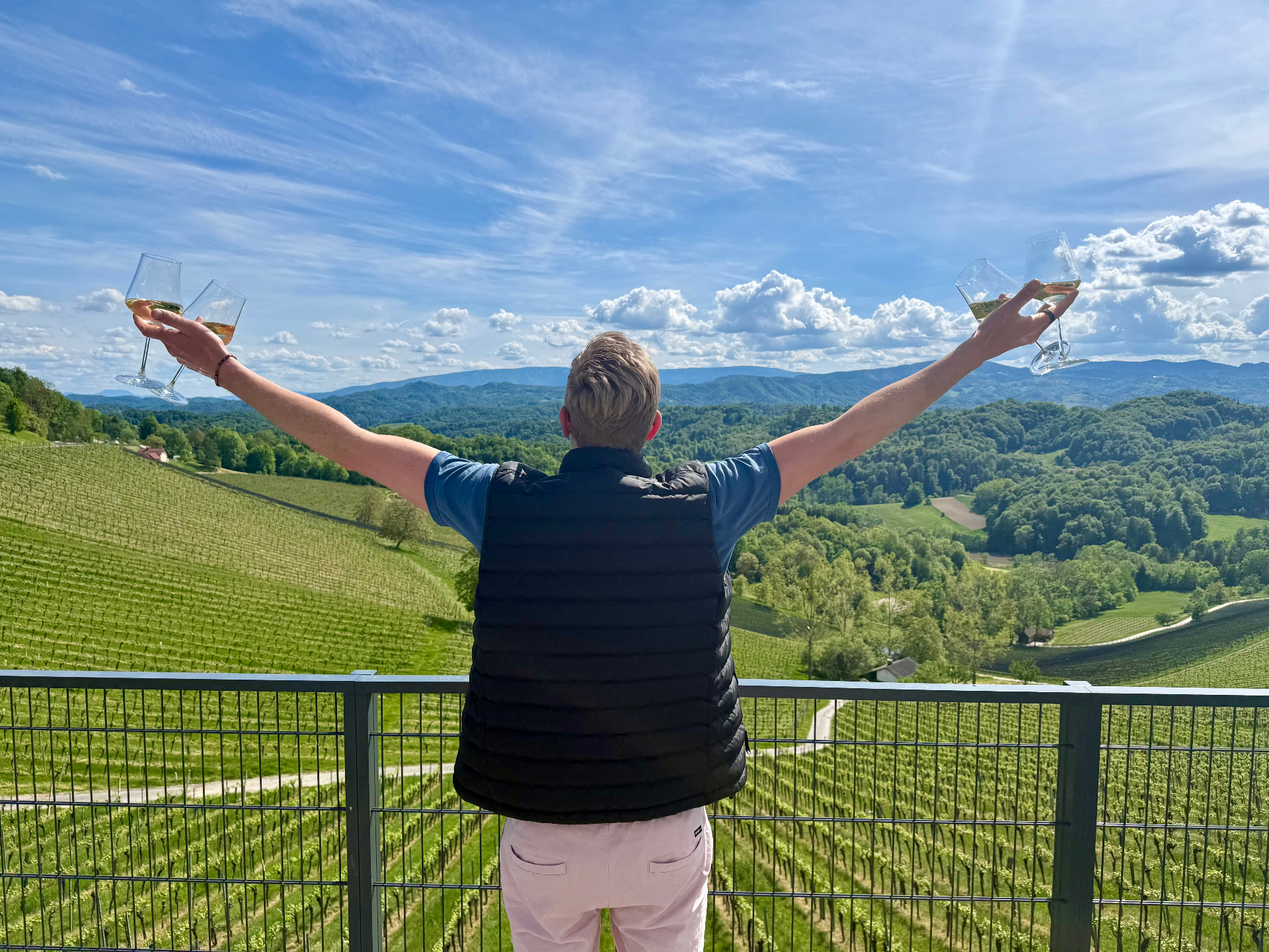 Weinberge Südsteiermark, Prost auf die Aussicht